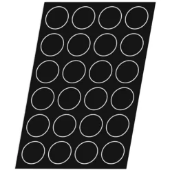 Cerf Dellier Flexipan 60x40 plaque de 24 brioches rondes lisses 7,9 cm New