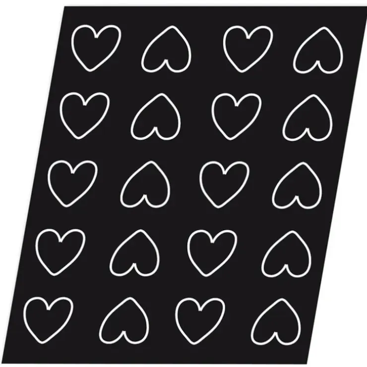 Cerf Dellier Flexipan 60x40 plaque de 20 coeurs 6,5x6 cm Clearance