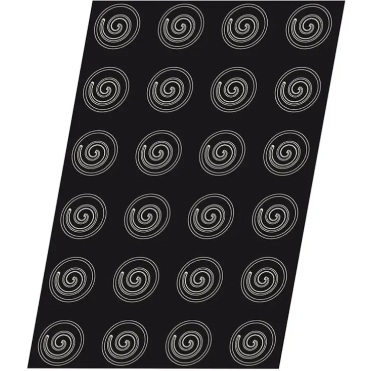 Cerf Dellier Flexipan 60x40 plaque de 24 demi- sphères spirales 3,6 cm
