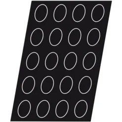 Cerf Dellier Flexipan 60x40 plaque de 56 demi oeuf 55x35 mm
