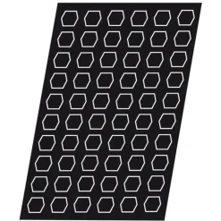 Cerf Dellier Flexipan 60x40 plaque de 60 hexagones 4,5x4 cm Hot