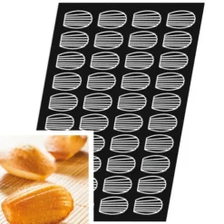 Cerf Dellier Flexipan 60x40 plaque de 40 madeleines 7,8x4,7 cm Outlet