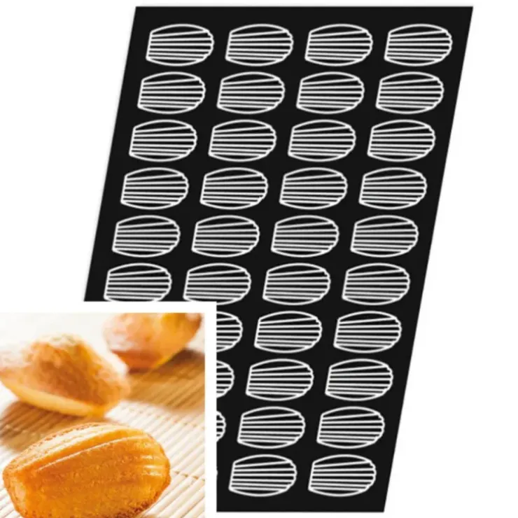 Cerf Dellier Flexipan 60x40 plaque de 40 madeleines 7,8x4,7 cm Outlet