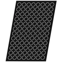 Cerf Dellier Flexipan 60x40 plaque de 96 médaillons 2,8 cm