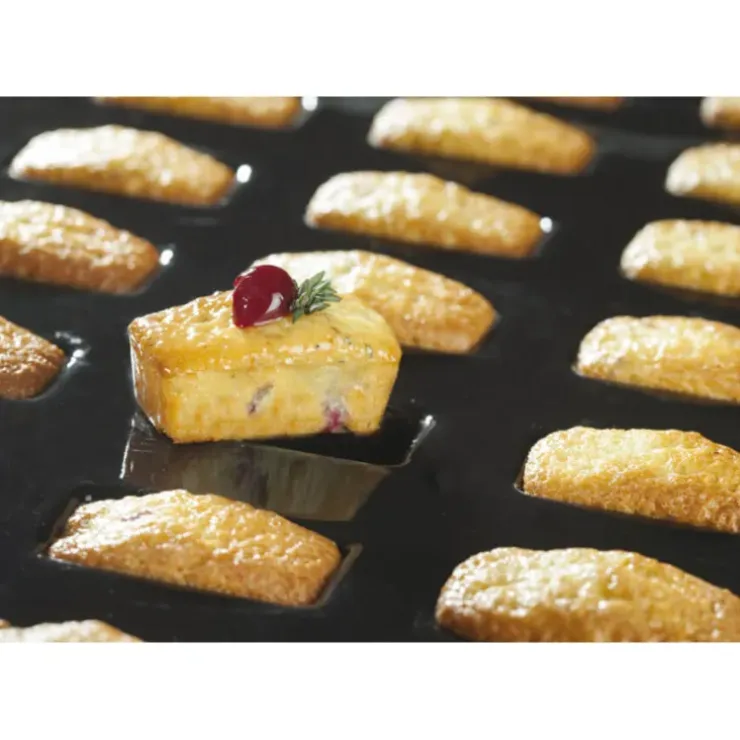 Cerf Dellier Flexipan 60x40 plaque de 56 mini-cakes droits bouchée 5x2,5 cm