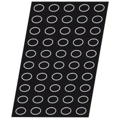 Cerf Dellier Flexipan 60x40 plaque de 50 mini-ondulos 5x3,5x2 cm