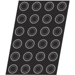 Cerf Dellier Flexipan 60x40 plaque de 24 ronds charmants 6,6 cm Clearance