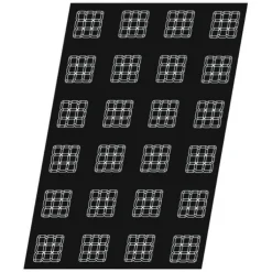 Cerf Dellier Flexipan 60x40 plaque de 24 tartelettes carrées 7 cm Hot
