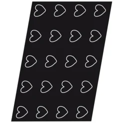 Cerf Dellier Flexipan 60x40 plaque de:20 coeurs galbés 7,5x6,5 cm Online