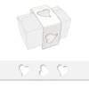 Cerf Dellier Fourreau motif coeur blanc pour ballotin 500g (x50) New
