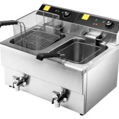 Cerf Dellier Friteuse électrique cuve emboutie 2 x 8 litres New