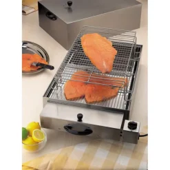 Cerf Dellier Fumoir inox  2 étages pour fumage à froid 71,5 x 41,5 x 36 cm Outlet