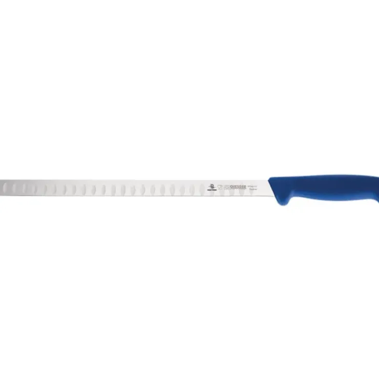 Cerf Dellier Giesser couteau à saumon alvéolé manche bleu 31 cm Online