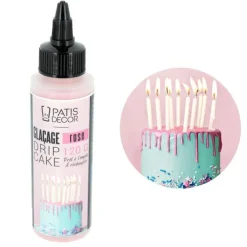 Cerf Dellier Glaçage pour drip cake rose 120 g