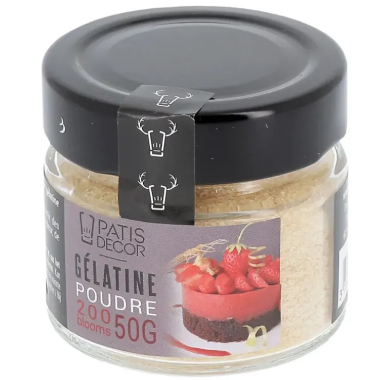 Cerf Dellier Gélatine bovine en poudre 200 blooms 50 g New
