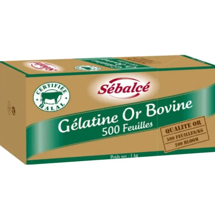 Cerf Dellier Gélatine halal en feuilles qualité Or 1 kg Outlet