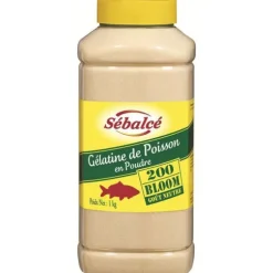 Cerf Dellier Gélatine poisson en poudre 200 Bloom 1kg Sébalcé New