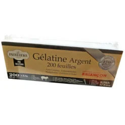 Cerf Dellier Gélatine porcine 200 feuilles 170 blooms 500 g New