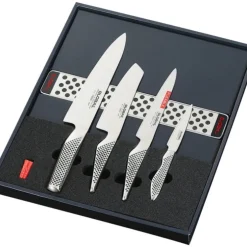 Cerf Dellier Global série G set 4 couteaux global + barre