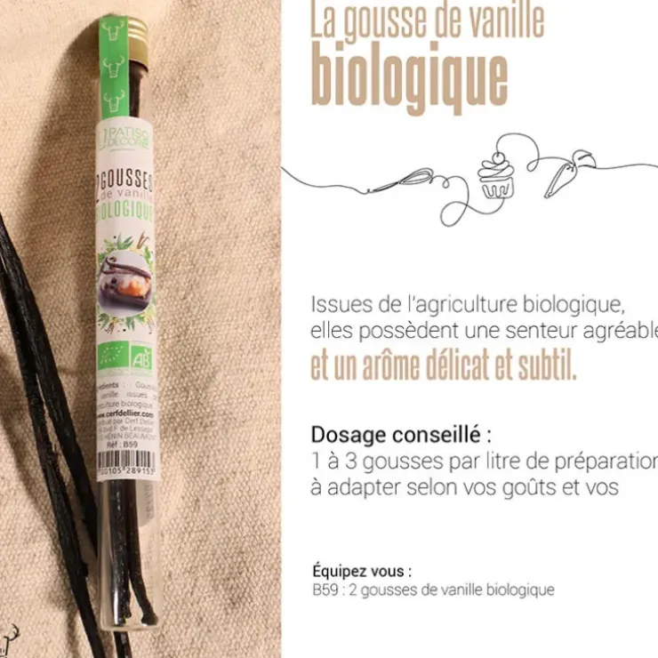 Cerf Dellier Gousses de vanille Bio (x2) Outlet
