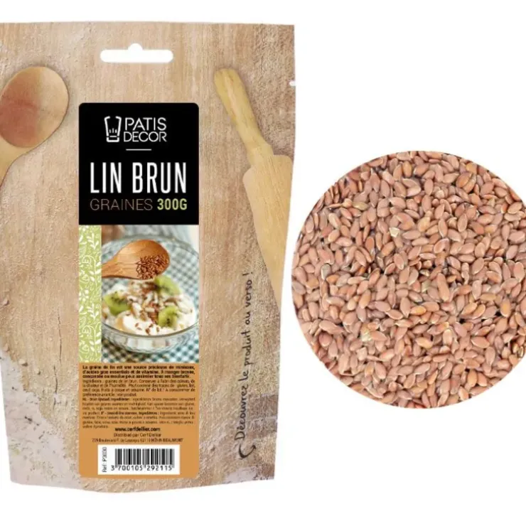 Cerf Dellier Graines de lin brun 300 g New