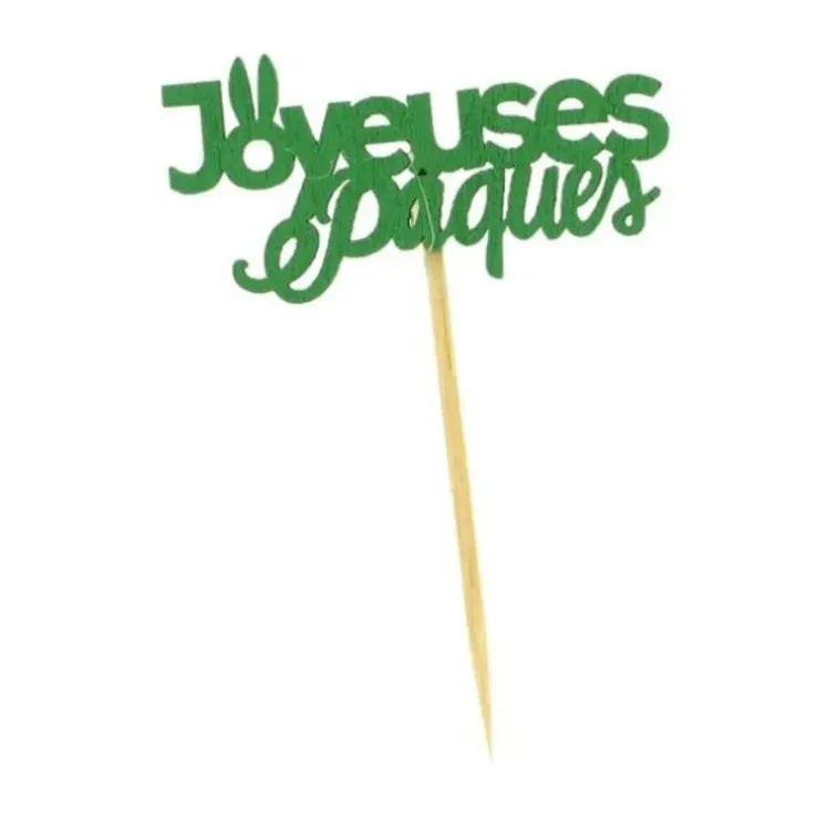 Cerf Dellier Inscription "Joyeuses Pâques" sur pique (x10) Clearance