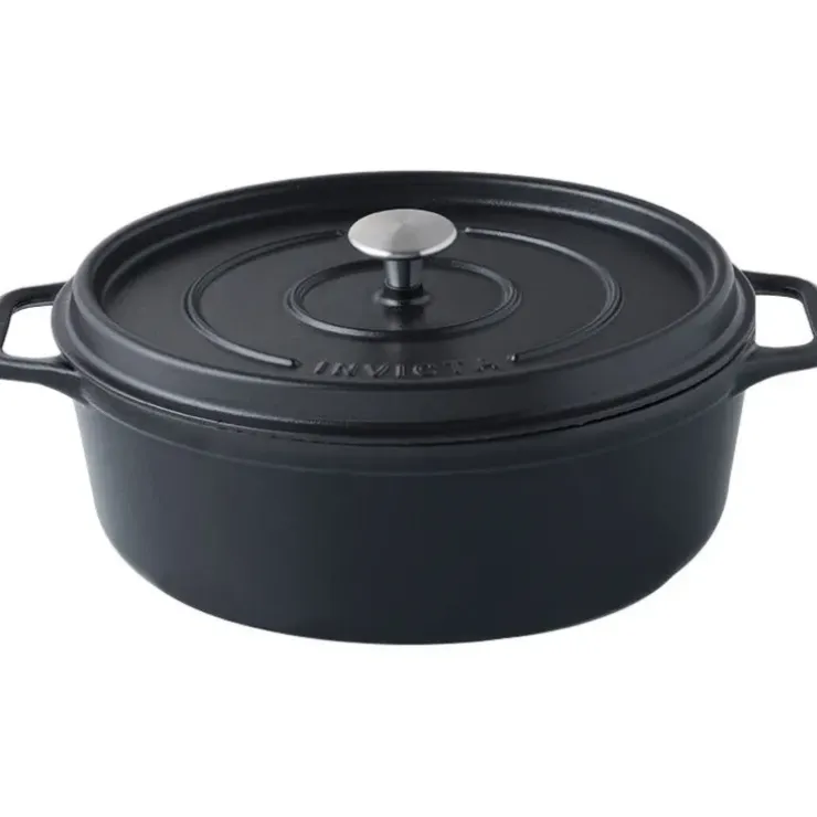 Cerf Dellier Invicta mijoteuse ovale noire 31 x 26 cm Hot