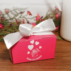 Cerf Dellier Kit ballotin chocolats fuchsia "Bonne fête maman" Sale