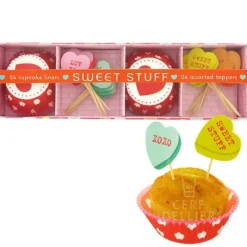 Cerf Dellier Kit déco cupcakes Coeurs Rouges Online