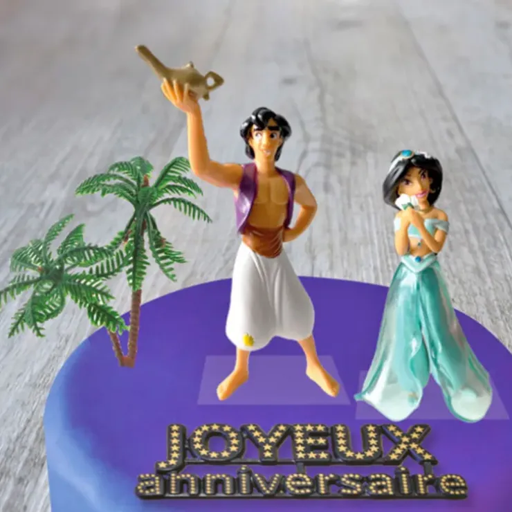 Cerf Dellier Kit décor gâteau Aladin et Jasmine New