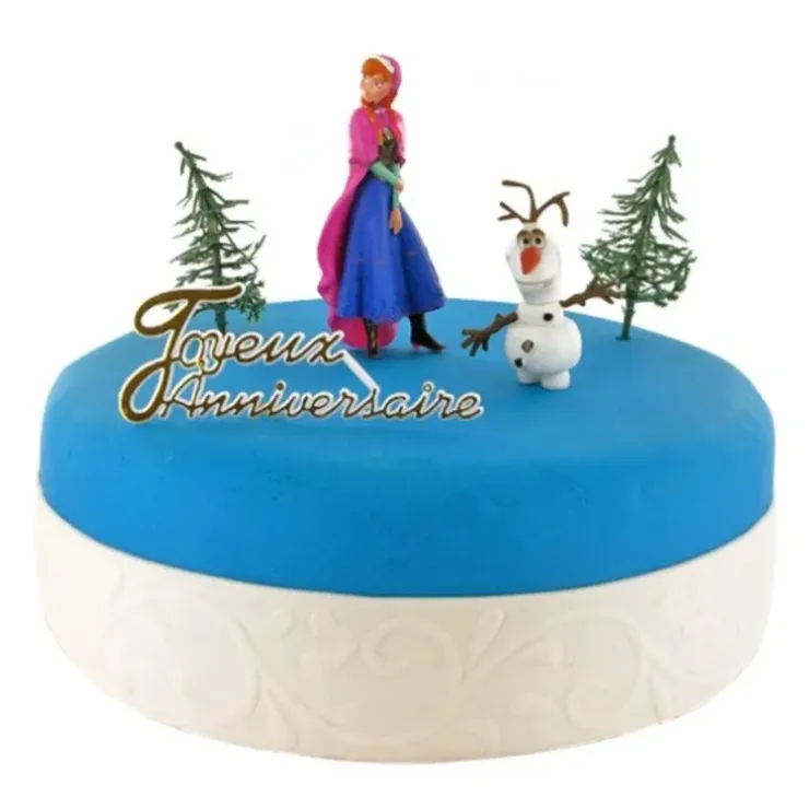 Cerf Dellier Kit décor gâteau Anna et Olaf New