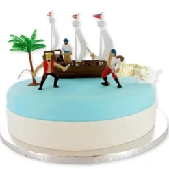 Cerf Dellier Kit décor gâteau bateau de pirates Outlet
