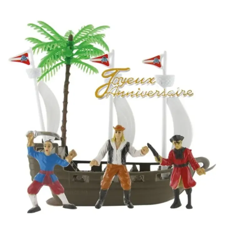 Cerf Dellier Kit décor gâteau bateau de pirates Outlet