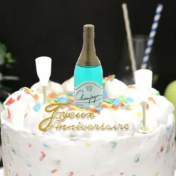 Cerf Dellier Kit décor Gâteau Bouteille de champagne