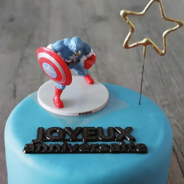 Cerf Dellier Kit décor gâteau Captain America Hot