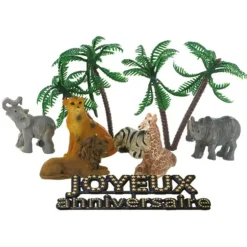 Cerf Dellier Kit Décor Gâteau Jungle Discount
