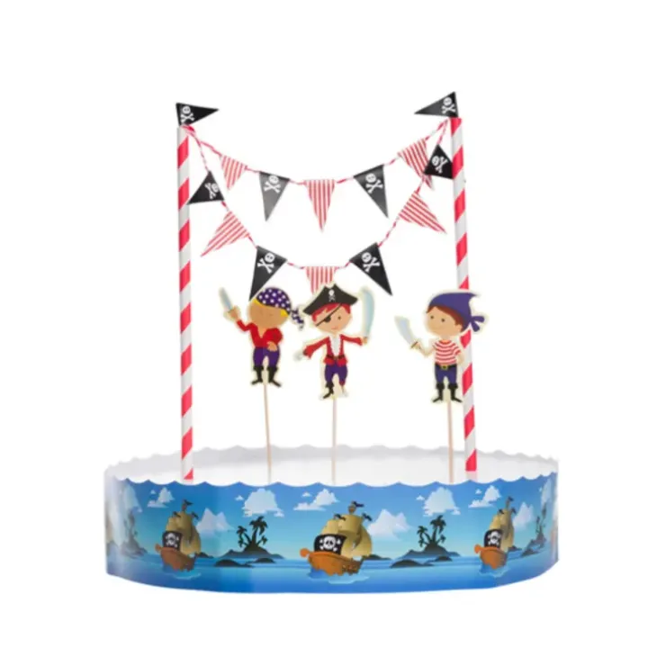 Cerf Dellier Kit décor gâteau Pirates