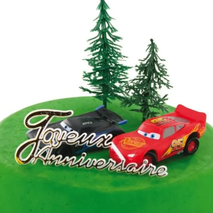 Cerf Dellier Kit décor gâteau voiture de course