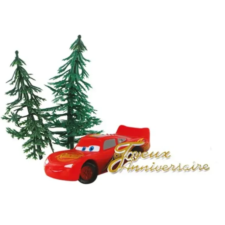 Cerf Dellier Kit décor gâteau voiture de course