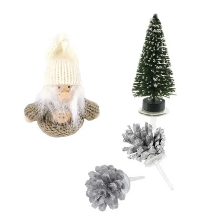 Cerf Dellier Kit décor Noël lutin gris Discount