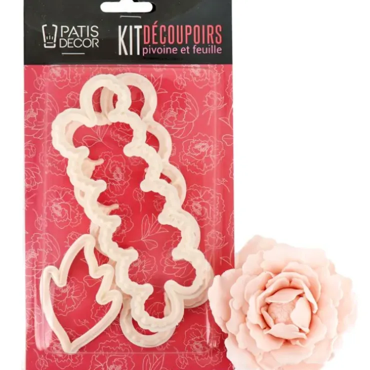 Cerf Dellier Kit découpoir pivoine et feuille