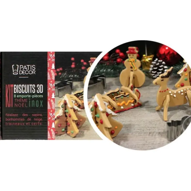 Cerf Dellier Kit emporte-pièces biscuits de Noël 3D Hot
