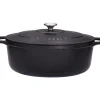 Cerf Dellier Le Chasseur cocotte ovale avec couvercle noire 17 cm Best