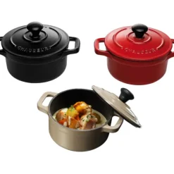 Cerf Dellier Le Chasseur cocotte ronde avec couvercle noire 10 cm Discount