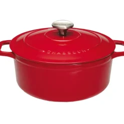 Cerf Dellier Le Chasseur cocotte ronde avec couvercle rouge 18 cm Best