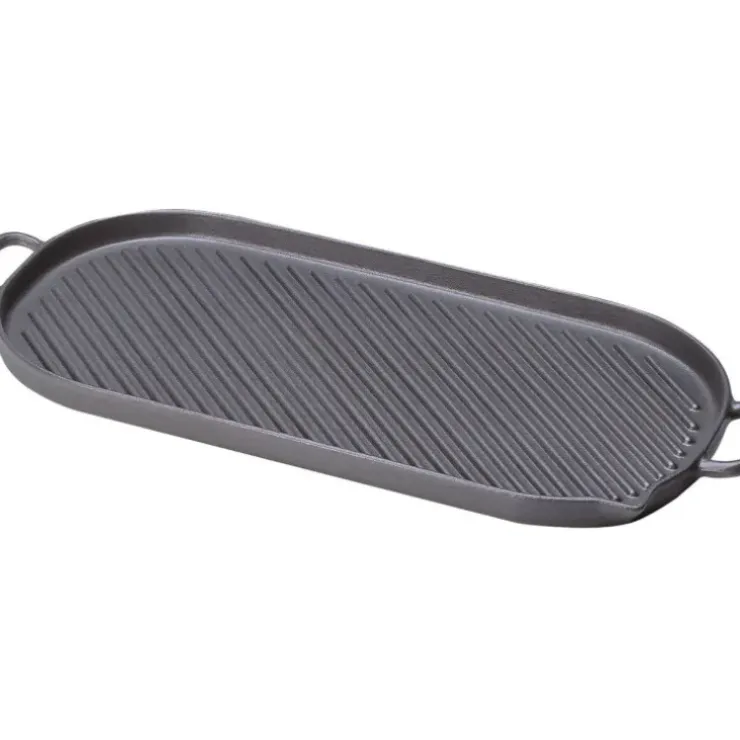Cerf Dellier Le Chasseur grill ovale à anses 53 x 23 cm New