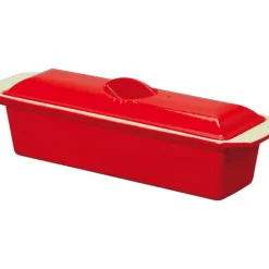 Cerf Dellier Le Chasseur terrine avec couvercle rouge 32 cm Online