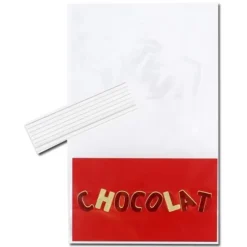 Cerf Dellier Lot sachets motif chocolat + liens - 14 x 23 cm (x10) Outlet