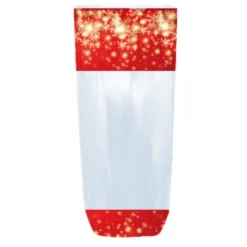 Cerf Dellier Lot sachets motif flocons dorés - 12 x 26 cm (x100) Best