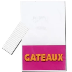 Cerf Dellier Lot sachets motif gâteaux + liens - 14 x 23 cm (x10) New